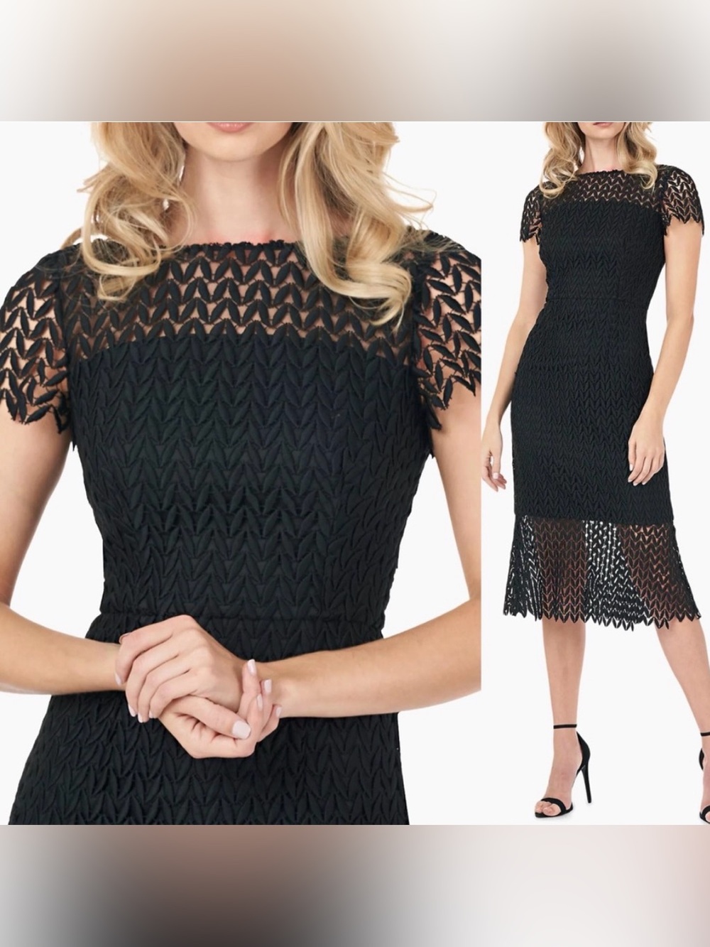 Kay Unger
Tatum Lace Sheath Dress black size 2 nwt